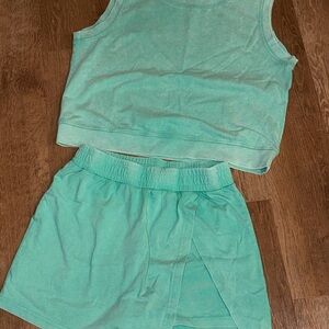 Women's Mint Green Skort Set